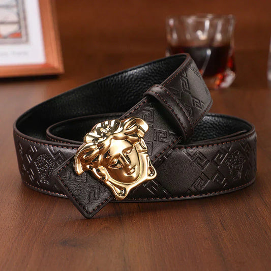 2025 Medusa 3 Colors printed letter leather belt