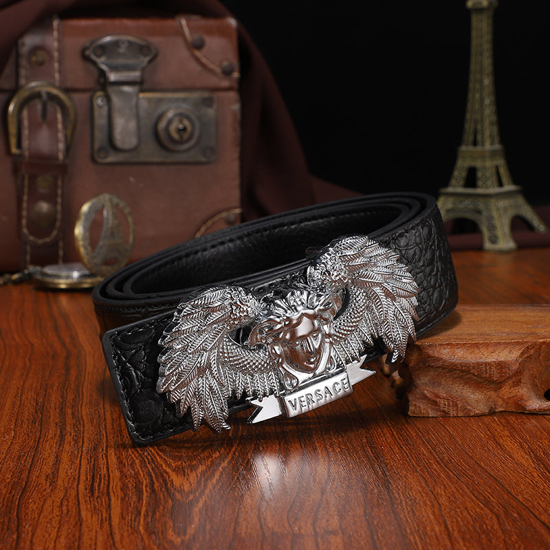 2025 Medusa Biggie Leather Fashion Belt