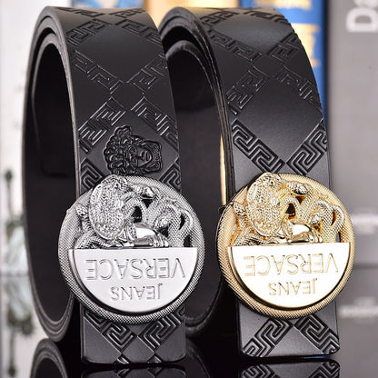 2025 2 Colors  printed letter leather belt