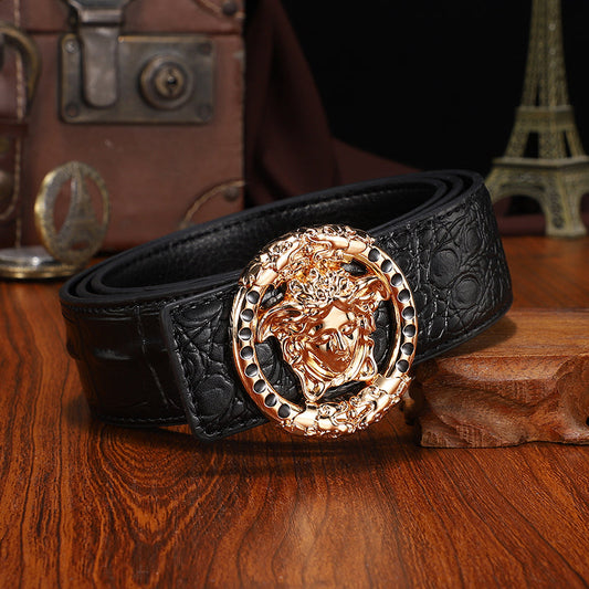 2025 Medusa Biggie Leather Fashion Belt