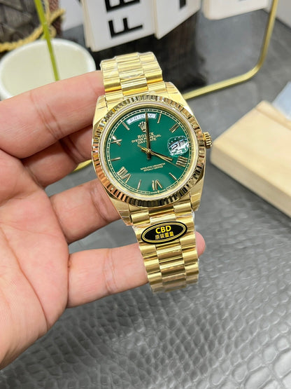 CBD watch Datejust Sunday type / 40mm gambling table green dogtooth bezel / Seagull 3255 fully automatic mechanical movement / super weight 216 grams