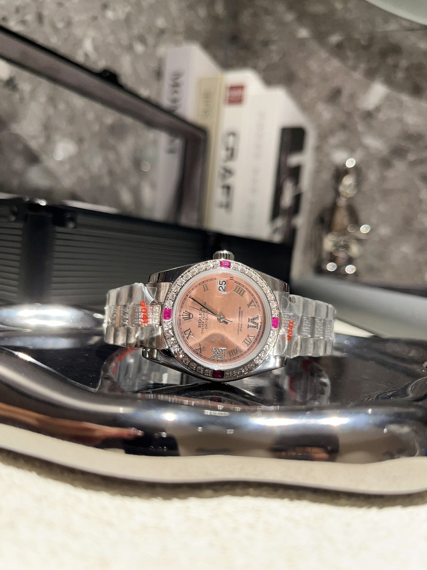 2026 Log Watch Series Classic Women's Edition Solid Steel Band - Original Push-Down Buckle Imported Movement Highly Recommended Design Exudes Unique Nobility and Elegant Goddess Aura!