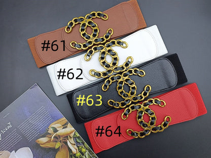 7CM elastic waistband, fashionable metal buckle dress suit jacket decoration belt