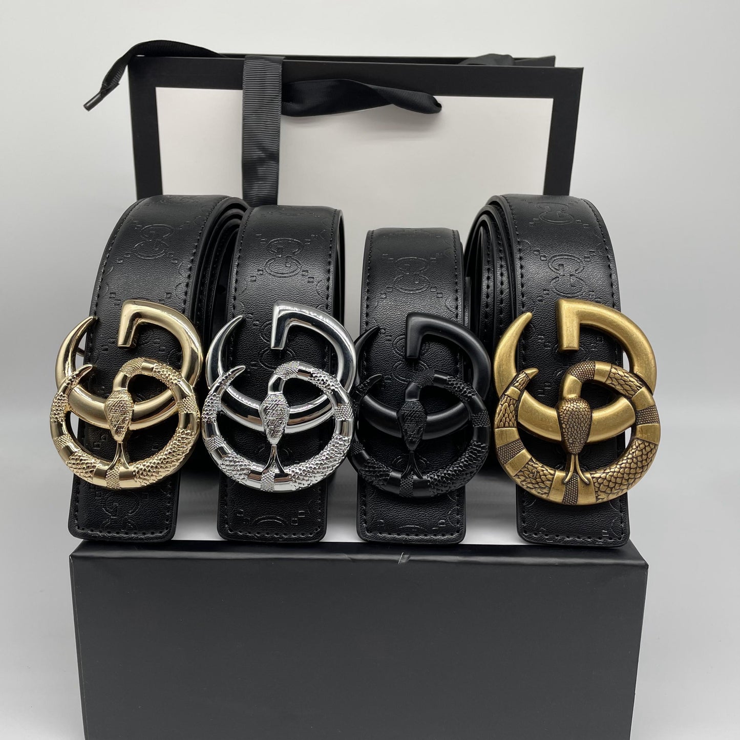 2025  Printed Letter Leather Belt