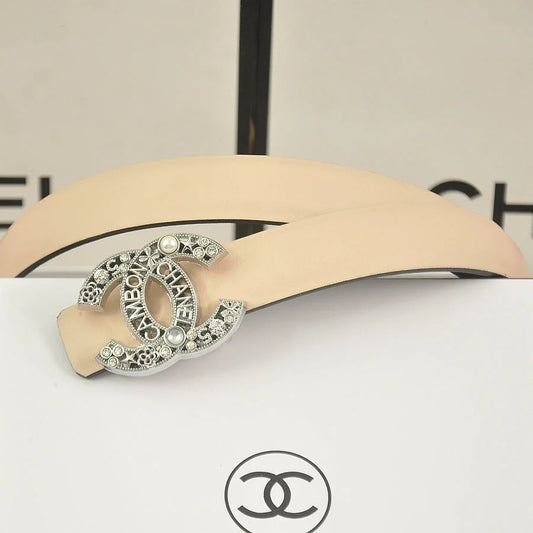 2025 6 color  rhinestone pearl letter belt