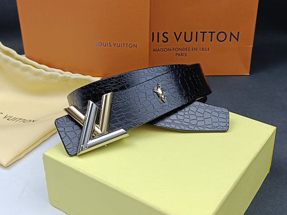 2025 3 Colors  printed letter leather belt