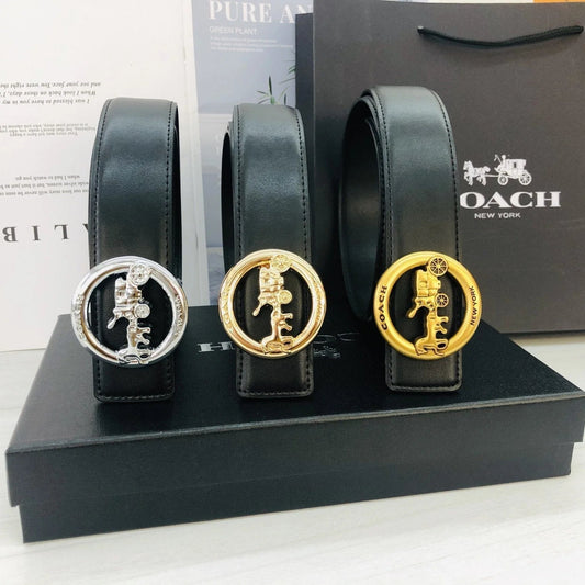 2025 3 Colors  Black Leather Belt