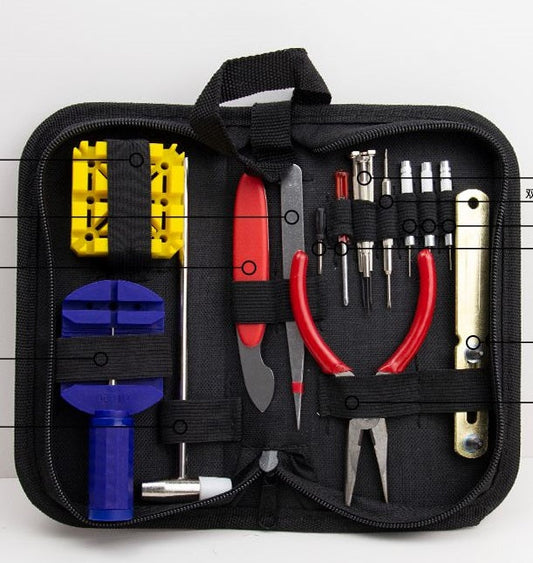 Professional watch case and strap repair and replacement tool kit