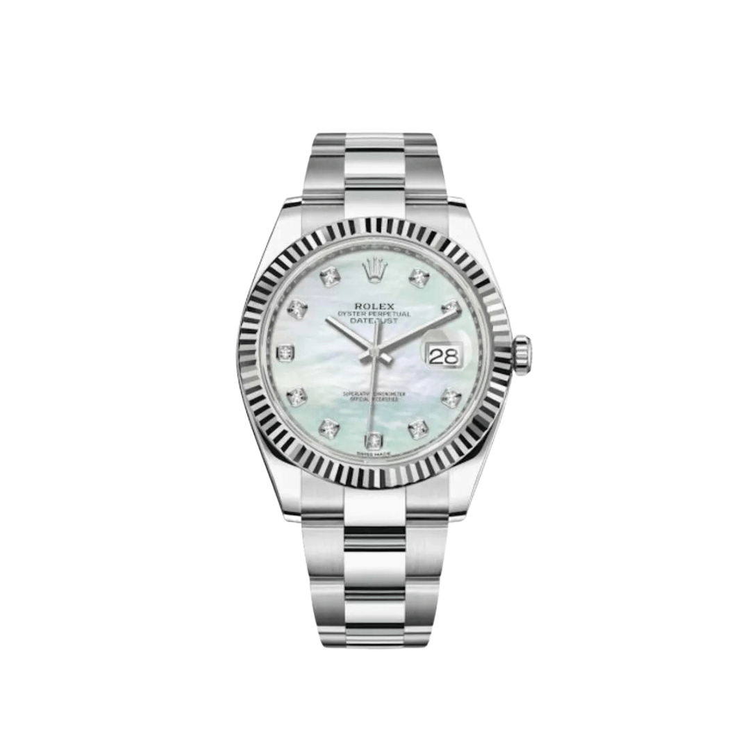 2025 Watch Datejust 126334 Stainless Steel Diamond Mother Of Pearl Dial