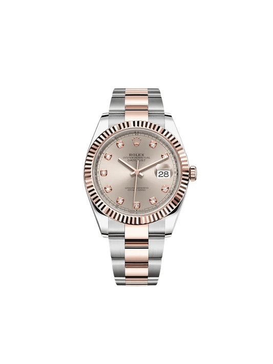 2025 Watch Datejust 126331 Rose Gold Stainless Steel Sundust Diamond Dial (2022)